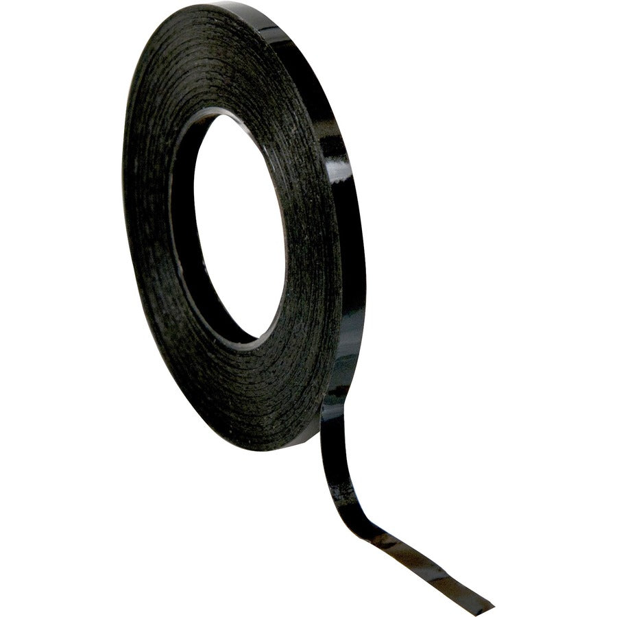 Chartpak Glossy Graphic Tape - 27 ft Length x 0.13" Width - Black - Creep Resistant - For Artwork, Decorating - 1 Roll