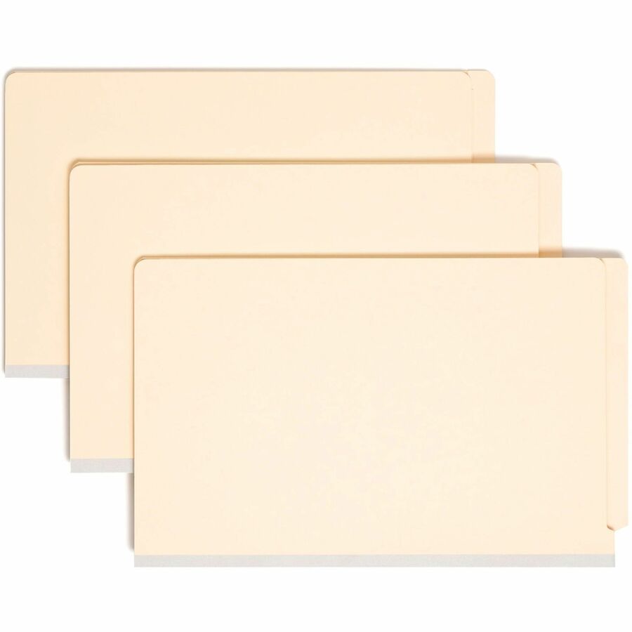 Smead Legal Classification Folder - 8 1/2" x 14" - 2" Expansion - 2 x 2B Fastener - 2" for Folder - End Tab Location - 2 Divider - 18 pt. - Pressboard - Manila - 10% Recycled - 10 / Box