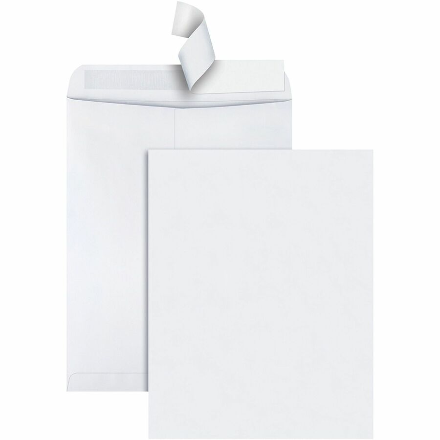 Quality Park 12 x 15-1/2 Catalog Mailing Envelopes with Redi-Strip®, Self-Seal Closure - Catalog - #15 1/2 - 12" Width x 15 1/2" Length - 28 lb - Peel & Seal - White - Wove - 100 / Box