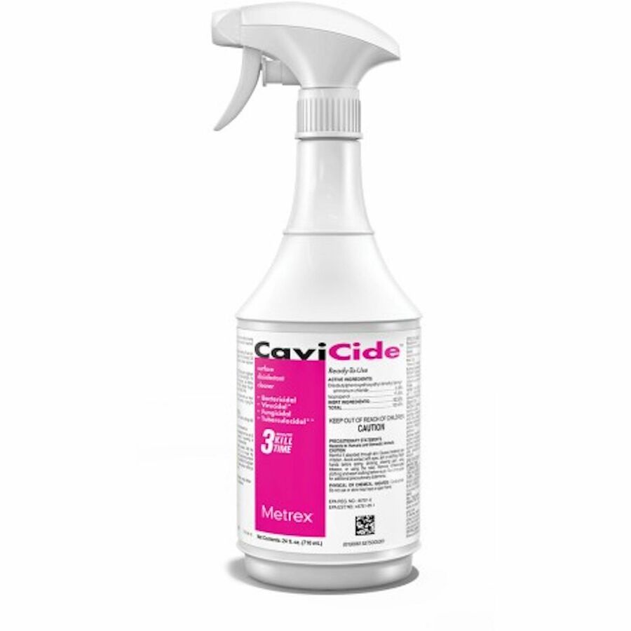 Cavicide Surface Disinfectant Spray Cleaner - 24 fl oz (0.8 quart) - Recommended For: Fungi Remover - Disinfectant, Non-toxic, Rinse-free, Fragrance-free, Caustic-free - White - 1 Each
