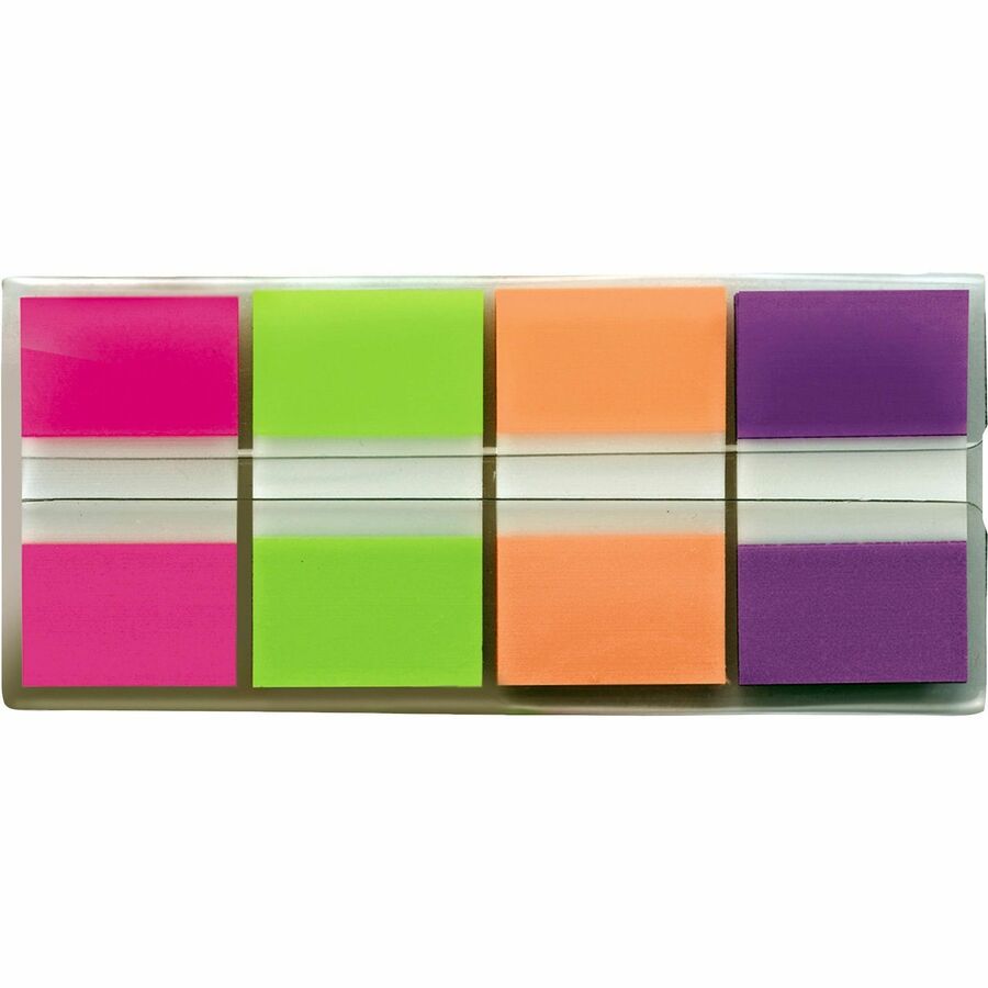 Post-it®, Flags - 160 - 1" Flag/Note Width x 1 3/4" Flag/Note Length - Rectangle - Unruled - Pink, Green, Orange, Purple, Assorted - Dispenser Included - 160 / Pack