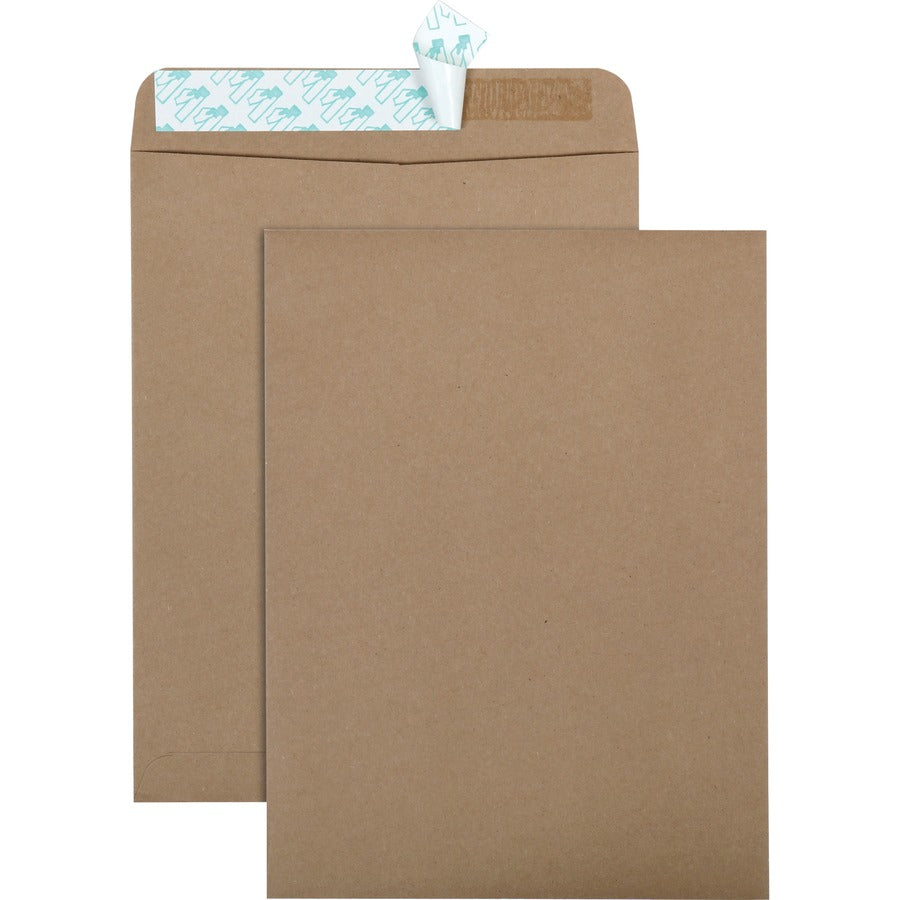 Quality Park 9 x 12 Catalog Mailing Envelopes with Redi-Strip®, Self-Seal Closure - Catalog - 9" Width x 12" Length - 24 lb - Peel & Seal - Kraft - 100 / Box