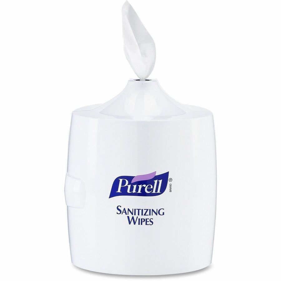 PURELL®, Sanitizing Wipes Wall Mount Dispenser - 1200 x Wipe - Plastic - White - Durable - 1 Each