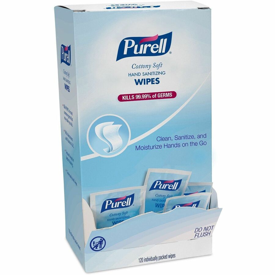 PURELL®, Cottony Soft Sanitizing Wipes - 5" Width x 7" Length - White/ - 1 Box