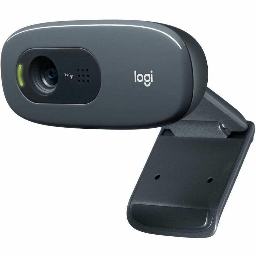 Logitech C270 Webcam - 30 fps - Black - USB 2.0 - 1 Each - 3 Megapixel Interpolated - 1280 x 720 Video - Fixed Focus - 55°, Angle - Widescreen - Microphone - For Computer, Notebook, Monitor