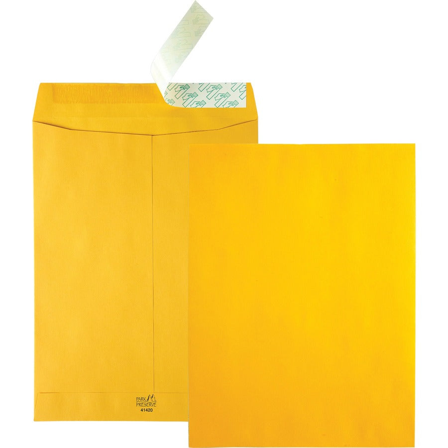 Quality Park 9 x 12 Catalog Mailing Envelopes with Redi-Strip®, Self Seal Closure - Catalog - 9" Width x 12" Length - 24 lb - Peel & Seal - Brown Kraft - Kraft - 250 / Carton