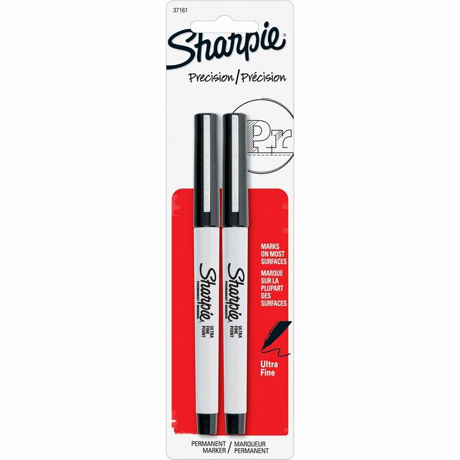 Sharpie Ultra Fine Point Permanent Marker - Black Ink - 2 / Pack