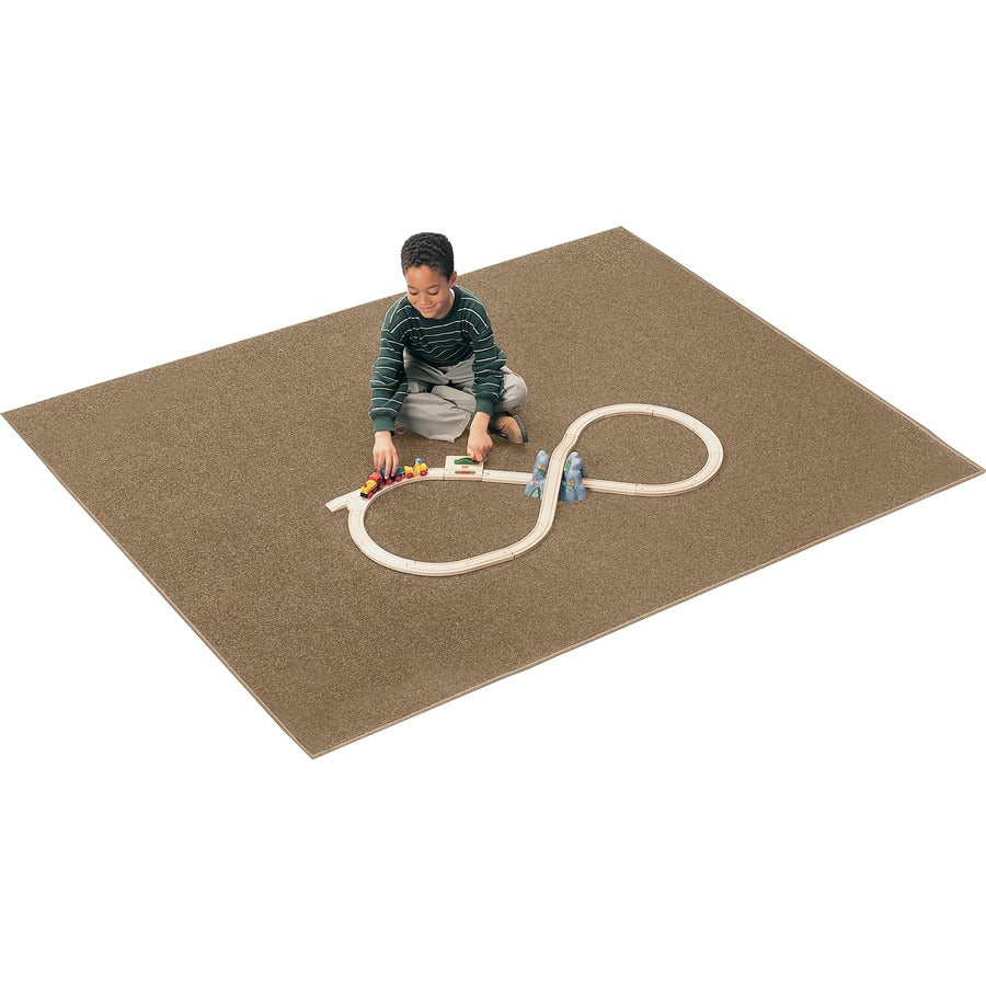 Carpets for Kids®, Solid Color Mt. St. Helens 6'x9' Rug - Kids - 72" Length x 108" Width - Rectangle - Sahara