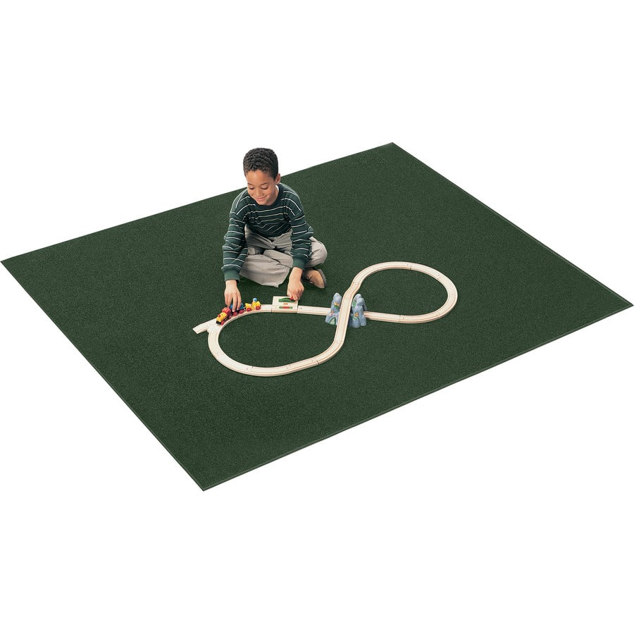 Carpets for Kids®, Solid Color Mt. St. Helens 6'x9' Rug - Kids - 72" Length x 108" Width - Rectangle - Emerald