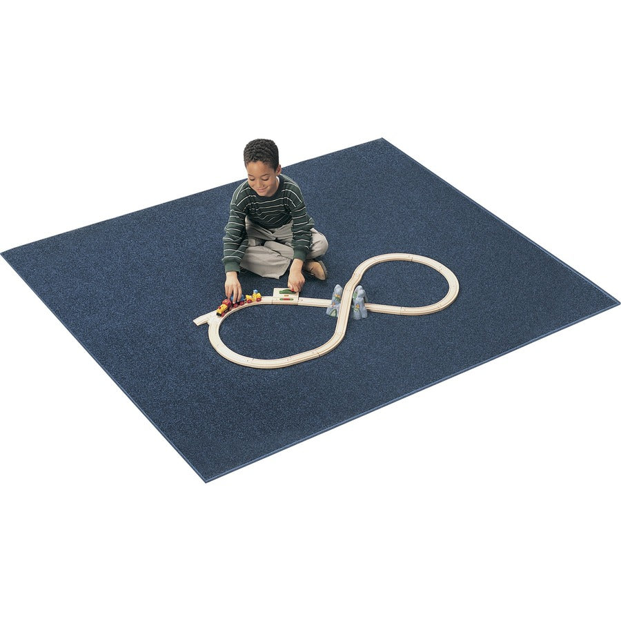 Carpets for Kids®, Solid Color Mt. St. Helens 6'x9' Rug - Kids - 72" Length x 108" Width - Rectangle - Blueberry