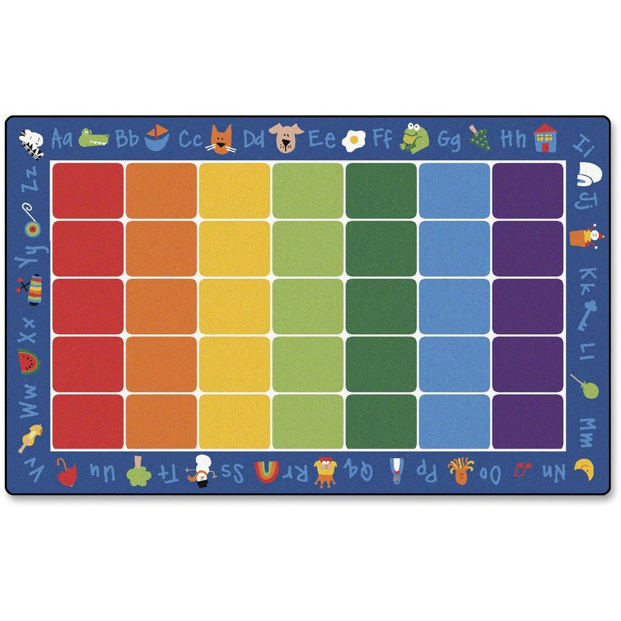 Carpets for Kids®, Premium Fun With Phonics Rectangle Rug - 12 ft Length x 90" Width - Rectangle - Fun With Phonics - Multi