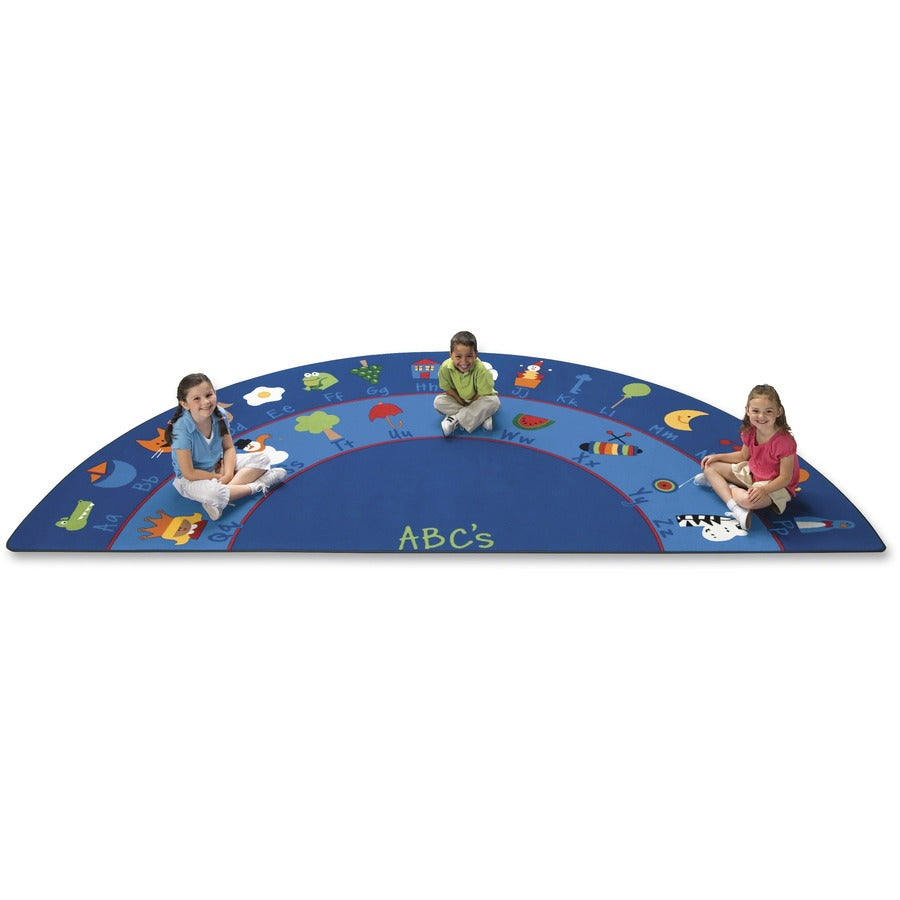 Carpets for Kids®, Premium Fun With Phonics Semi-Circle Rug - 11.67 ft Length x 70" Width - Half Circle - Fun With Phonics - Multi
