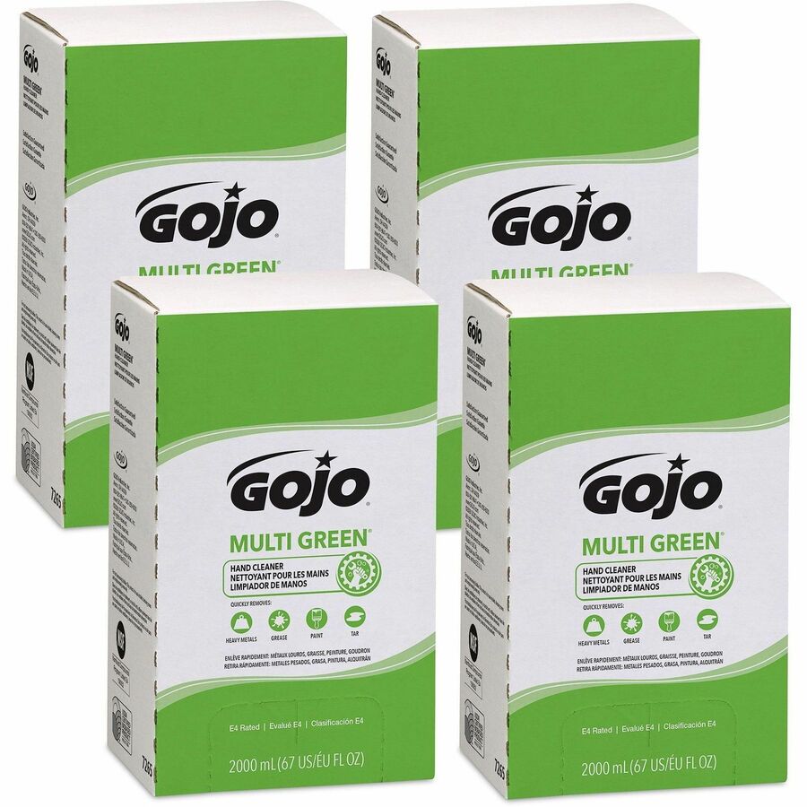 Gojo®, Multi Green Hand Cleaner - Citrus Scent - 2.11 quart - Soil Remover, Dirt Remover, Kill Germs - Hand - Green - Non-abrasive - 4 / Carton