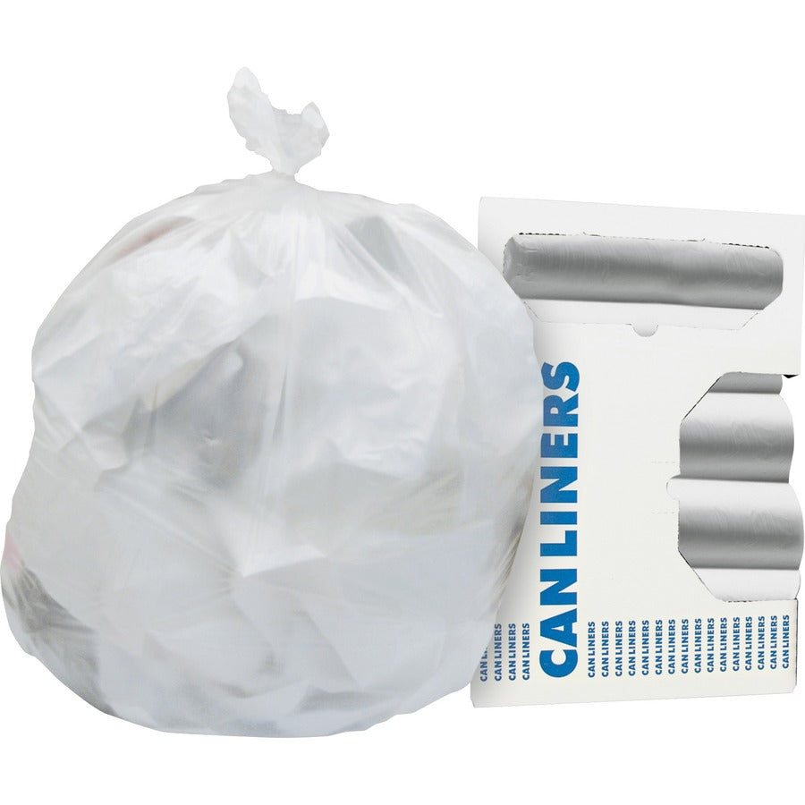Heritage High Density 16.0 Mic Liners - 60 gal Capacity - 60" Length x 38" Width x 0.63 mil (16 Micron) Thickness - High Density - Natural - High-density Polyethylene (HDPE) - Can - 25/Roll - 8 / Carton