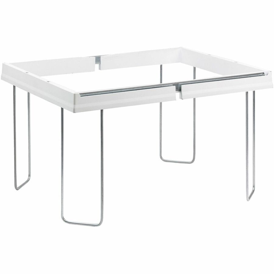 Smead Heavy-Duty Adjustable Hanging Folder Frame - Letter - 16" to 24" Long - Steel, Plastic - White - 1 Box