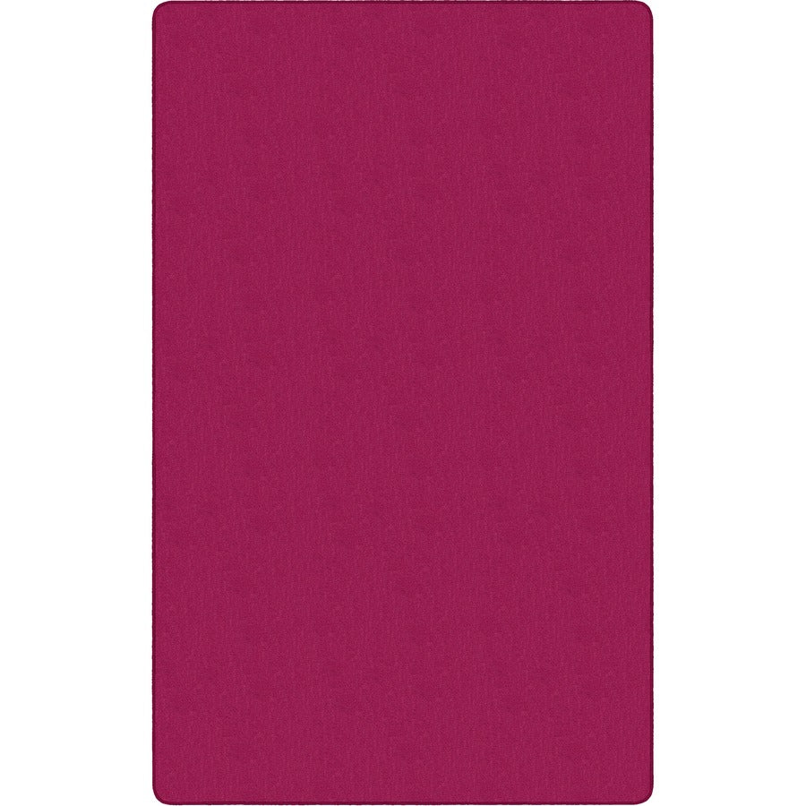 Flagship Carpets Classic Solid Color 9' Rectangle Rug - Floor Rug - Classic, Traditional - 108" Length x 72" Width - Rectangle - Cranberry - Nylon