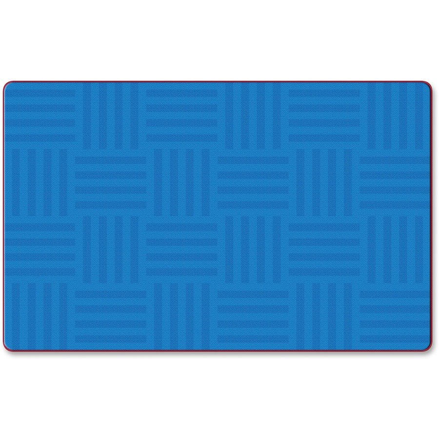 Flagship Carpets Solid Color Hashtag Rug - 12 ft Length x 90" Width - Blue