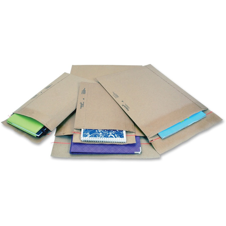 Jiffy Mailer Padded Self-seal Mailers - Multipurpose - #5 - 10 1/2" Width x 16" Length - Self-sealing Flap - Natural Kraft, Satin Gold - Kraft - 25 / Carton