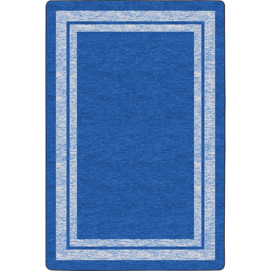 Flagship Carpets Double Light Tone Border Blue Rug - 100" Length x 72" Width x 0.50" Thickness - Rectangle - Blue