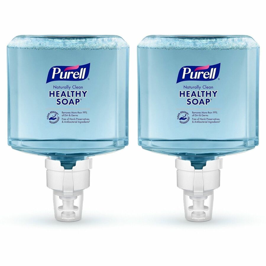 PURELL®, ES8 CRT HEALTHY SOAP™, Naturally Clean Foam - 1.27 quart - Dirt Remover, Kill Germs - Skin - Blue - Preservative-free, Paraben-free, Phthalate-free, Dye-free, Bio-based - 2 / Carton