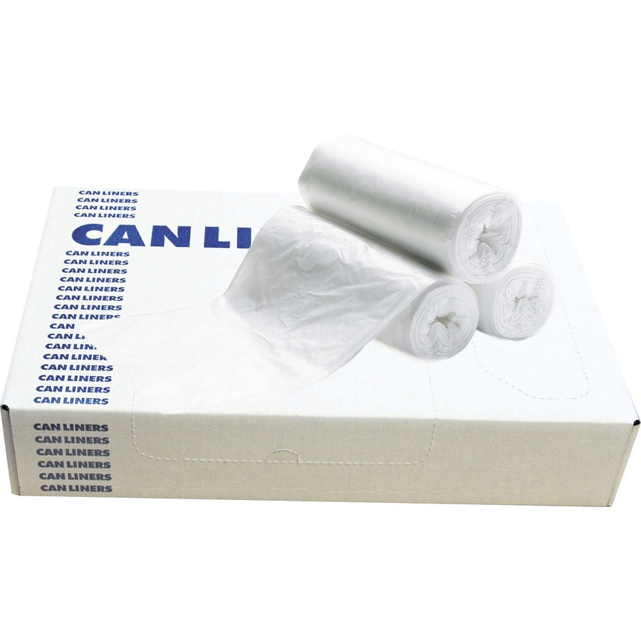 Heritage Multipurpose Design Clear Can Liner - 25" Length x 22" Width - Low Density - Clear - Linear Low-Density Polyethylene (LLDPE) - Multipurpose - 50/Roll - 10 / Carton