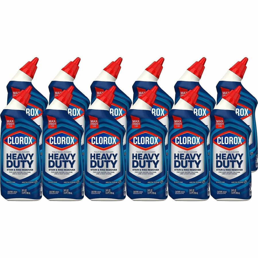 Clorox Toilet Bowl Cleaner Heavy-Duty Stain and Ring Remover - 24 fl oz (0.8 quart) - Arctic Clean Scent - Deodorize, Bleach-free - Clear Bottle - 2 / Pallet