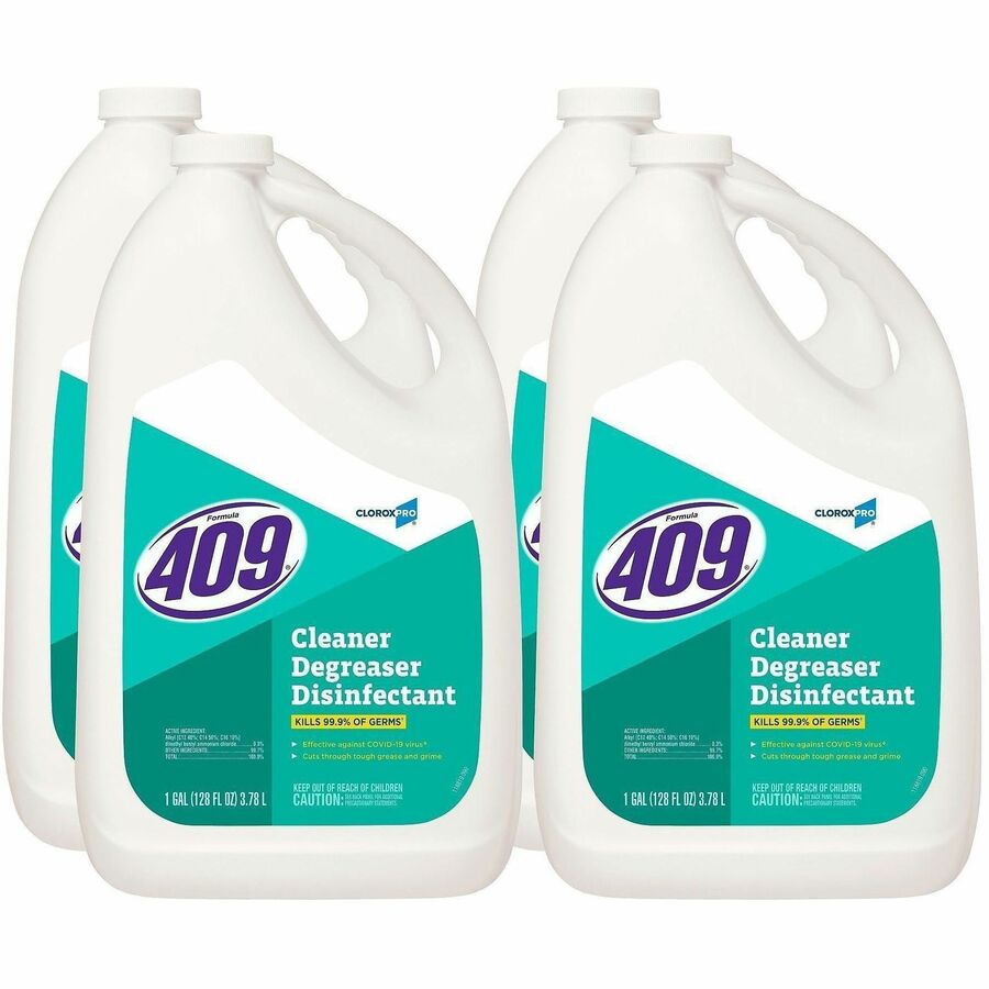 CloroxPro™, Formula 409®, Cleaner Degreaser Disinfectant Refill - For Multipurpose, Multi Surface - Liquid - 128 fl oz (4 quart) - Recommended For: Grease Remover, Germs Remover, Grime Remover, Oil Remover, Dirt Remover, Stain Remover, Fungi Re...