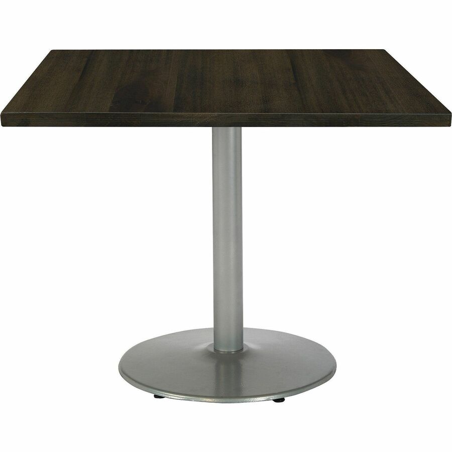 KFI 36" Square Vintage Wood Bistro Table - Square Top - 36" Height - Assembly Required - Espresso - Vintage Wood - 1 Each