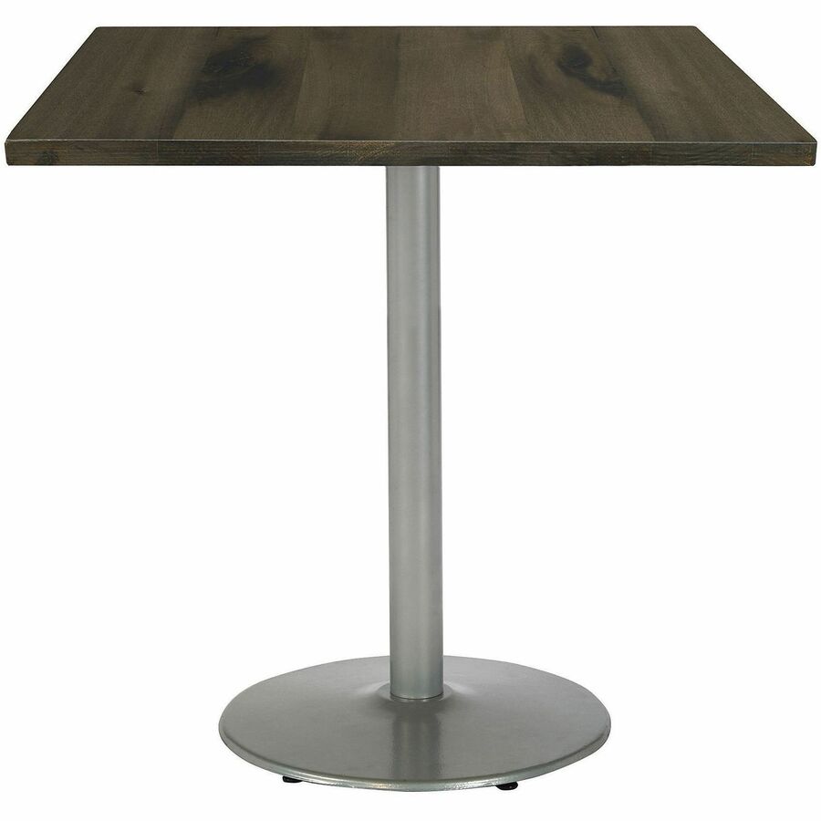 KFI 36" Square Vintage Wood Bistro Table - Square Top - 36" Height - Assembly Required - Barnwood - Vintage Wood - 1 Each