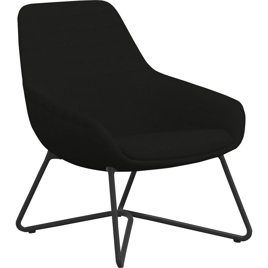 9 to 5 Seating W-shaped Base Lilly Lounge Chair - Onyx Seat Color - Fabric, Foam Seat Material - Onyx Back Color - Fabric, Foam Back Material - Black Frame Color - W Leg Base - 1 Each