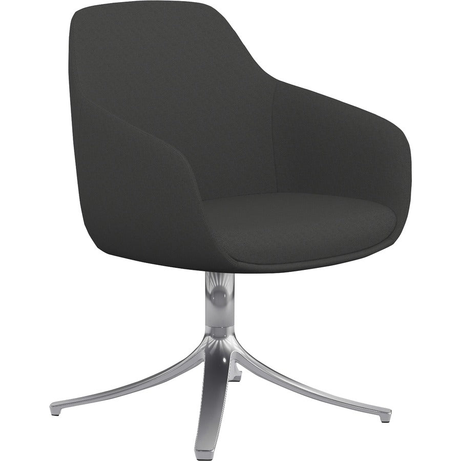 9 to 5 Seating Lilly Swivel Base Fabric Lounge Chair - Gray Seat Color - Fabric, Foam Seat Material - Gray Back Color - Fabric, Foam Back Material - 1 Each