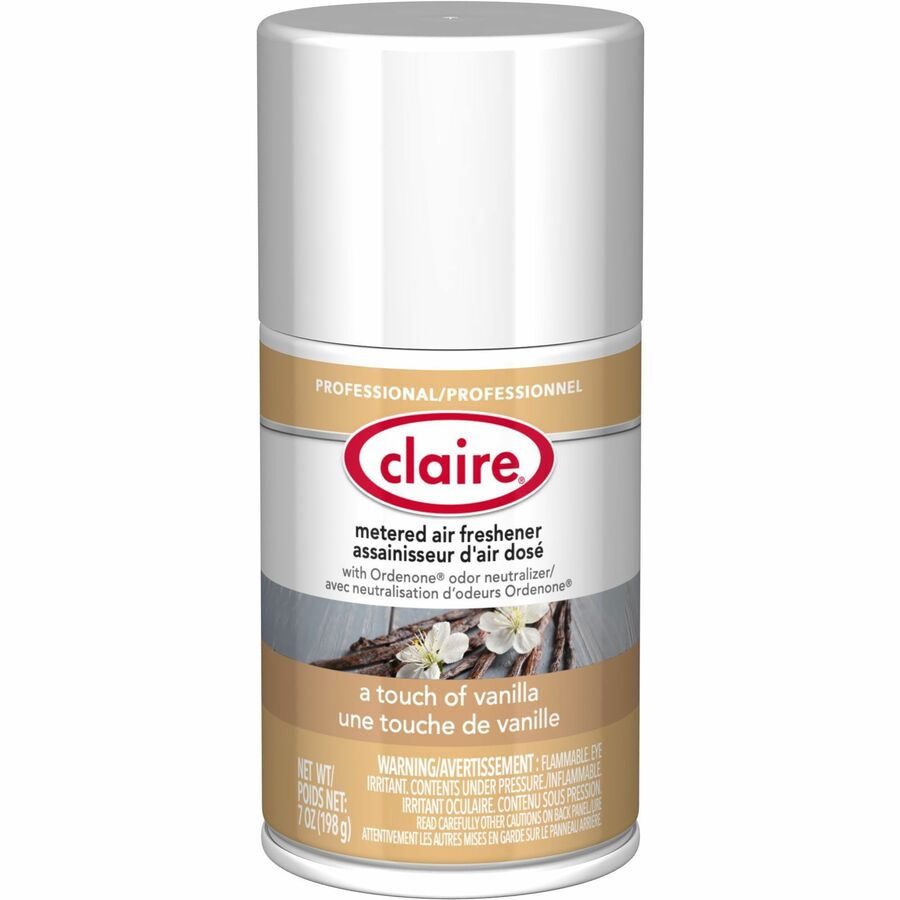 Claire Vanilla Metered Aerosol - Aerosol - 330 Sq. ft. - 10 fl oz (0.3 quart) - Vanilla - 30 Day - 1 Each