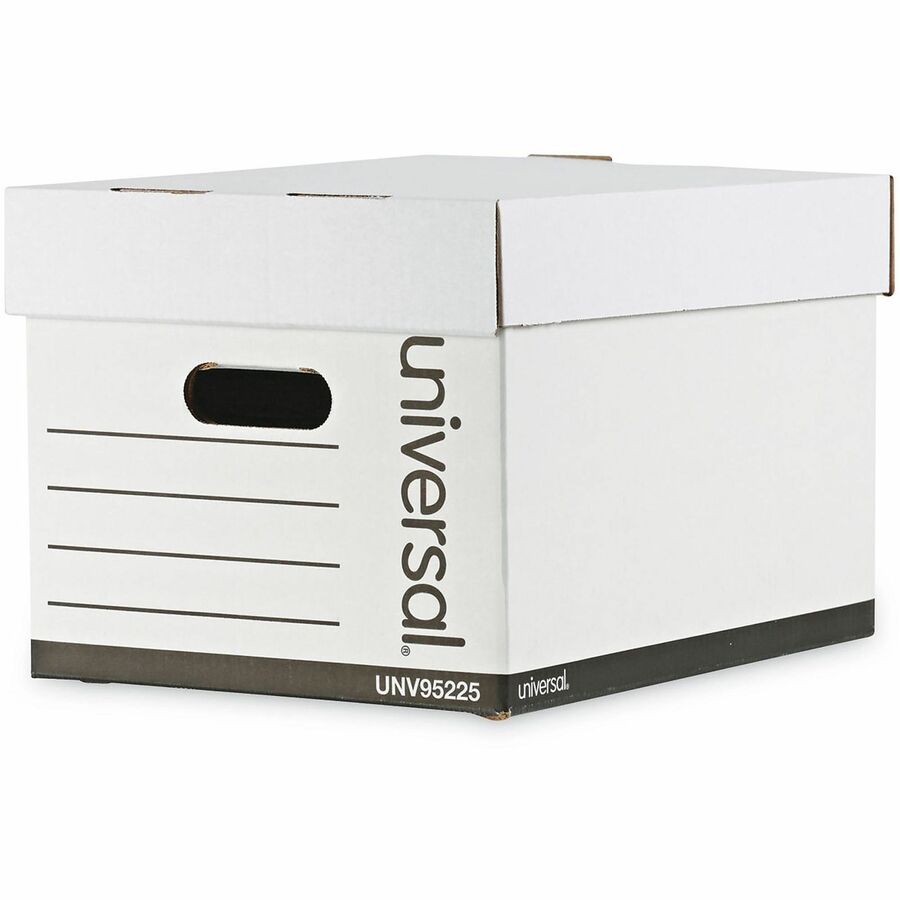 Universal Storage Case - Internal Dimensions: 12.13" Width x 15.13" Depth x 9.88" Height - Media Size Supported: Letter, Legal - Lift-off Closure - Heavy Duty - Stackable - Corrugated Fiberboard - White - For Box File - 12 / Carton