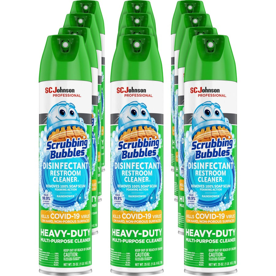 Scrubbing Bubbles®, Disinfectant Cleaner - Ready-To-Use - 25 fl oz (0.8 quart) - Non-porous, Heavy Duty, Fume-free - White - 12 / Carton