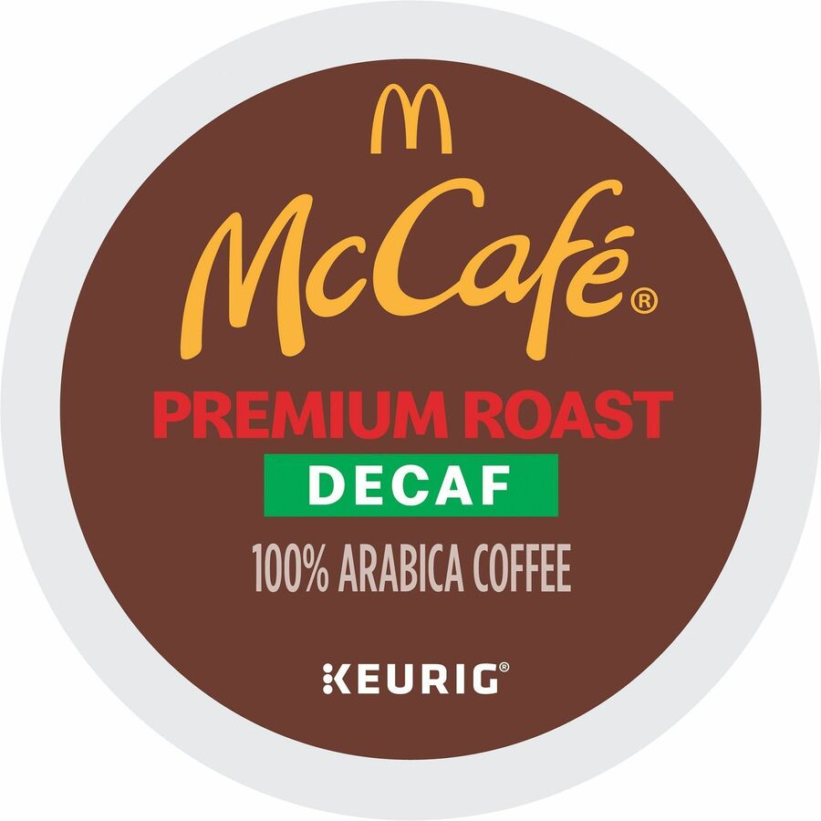 McCafé, ®, K-Cup Decaf Premium Roast Coffee - Compatible with Keurig Brewer - Medium - K-Cup - Premium Roast - Decaffeinated - 24 / Box