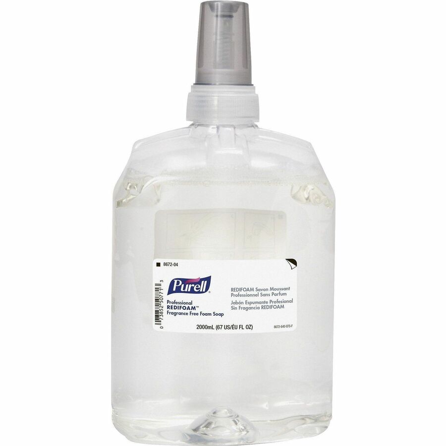 PURELL®, CXR Refill Fragrance Free Foam Soap - 2.11 quart - Bacteria Remover - Hand - Antibacterial - Non-clog, Preservative-free, Paraben-free, Fragrance-free, Dye-free, Phthalate-free - 1 Each