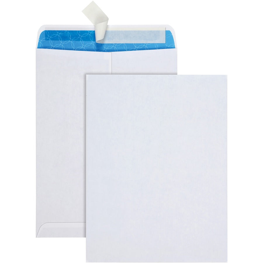 Quality Park 9 x 12 Treated, Security Tinted Catalog Envelopes with Redi-Strip®, Closure - Catalog - 9" Width x 12" Length - 28 lb - Flap - White - 1 Box