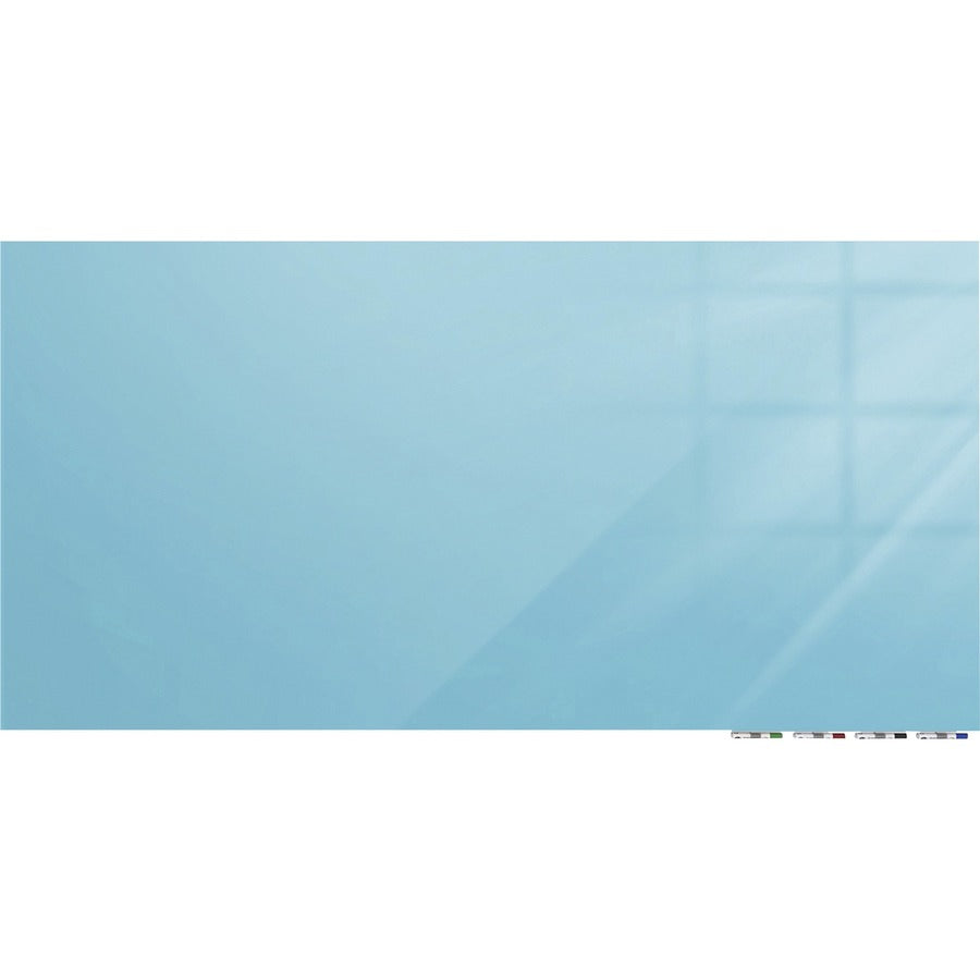 Ghent Magnetic Aria - Horizontal - 60" (5 ft) Width x 48" (4 ft) Height - Blue Tempered Glass Surface - Rectangle - Horizontal - Magnetic - Eraser Included - 1 Each