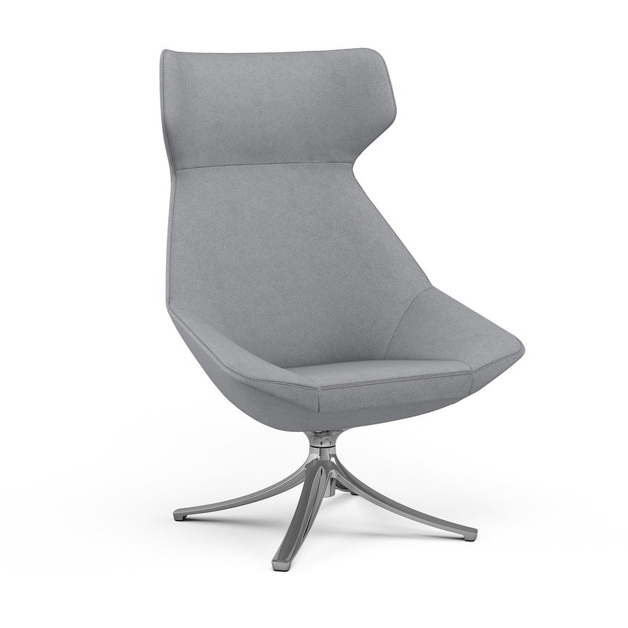 9 to 5 Seating Jax High-back Lounge Chair with Swivel Base - Dove Seat Color - Fabric Seat Material - Dove Back Color - Fabric Back Material - High Back - Four-legged Base - 1 Each