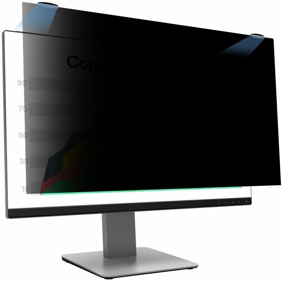 3M COMPLY Magnetic Attach Privacy Filter Black - For 23" Widescreen LCD Monitor - 16:9 - Scratch Resistant, Fingerprint Resistant - Anti-glare - 1