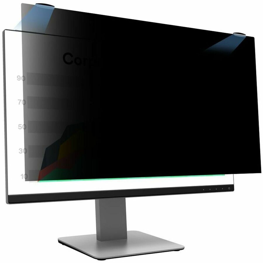3M Privacy Screen Filter Black - For 24" Widescreen LCD Monitor - 16:9 - Scratch Resistant, Fingerprint Resistant - Anti-glare - 1