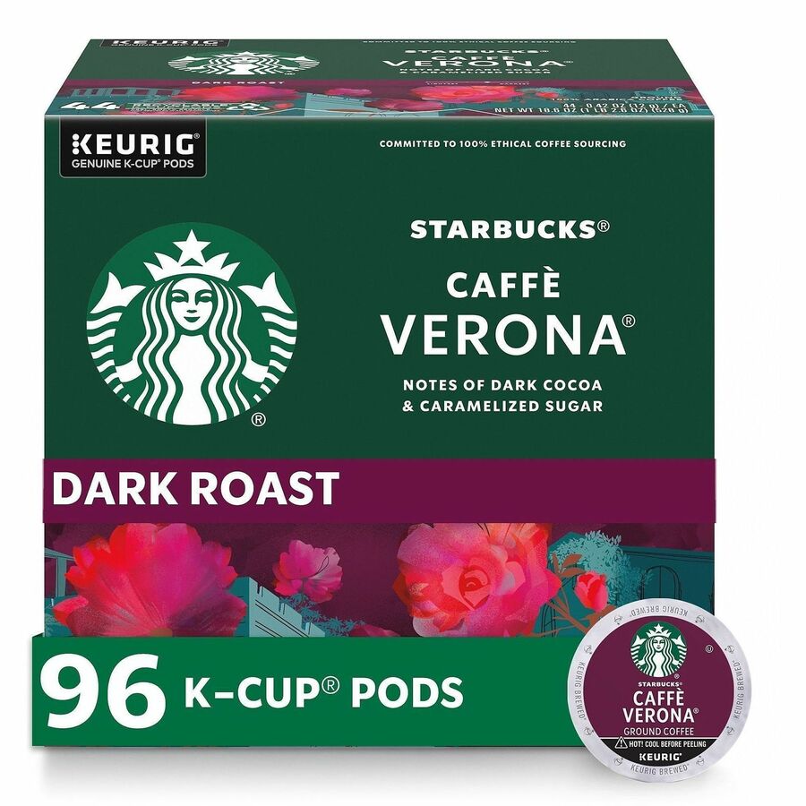 Starbucks®, K-Cup Caffe Verona Coffee - Compatible with Keurig Brewer - K-Cup - Caffe Verona - 24/Box - 4 / Carton