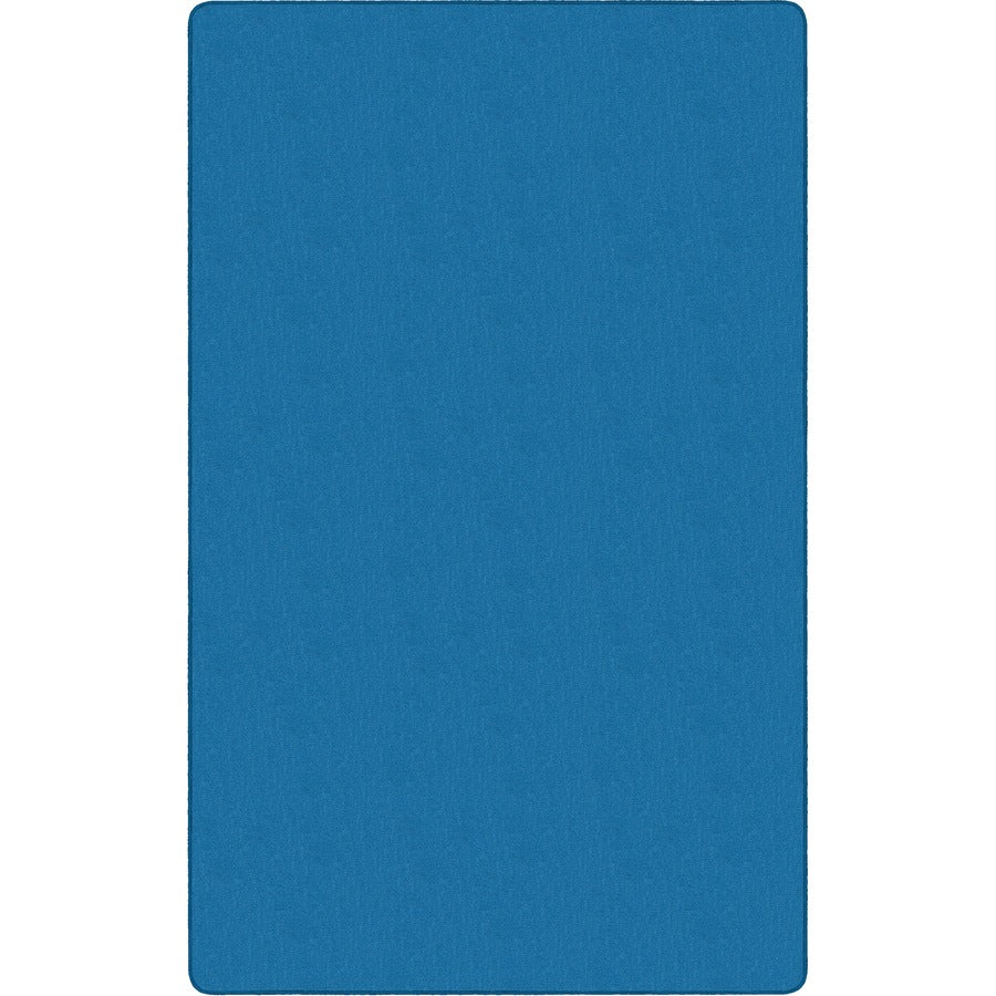 Flagship Carpets Americolors Solid Color Rug - Floor Rug - Traditional - 72" Length x 48" Width - Rectangle - Blue Bird - Nylon, Yarn