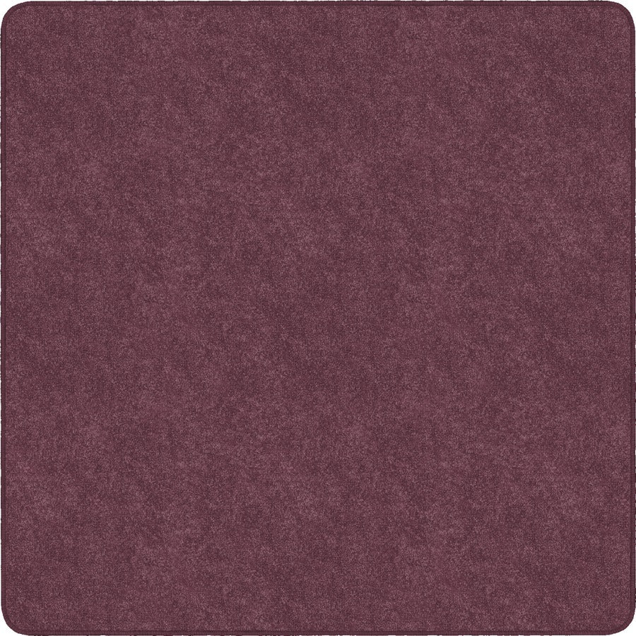 Flagship Carpets Amerisoft Solid Color Rug - 12 ft Length x 12 ft Width - Square - Plum - Nylon, Polyester