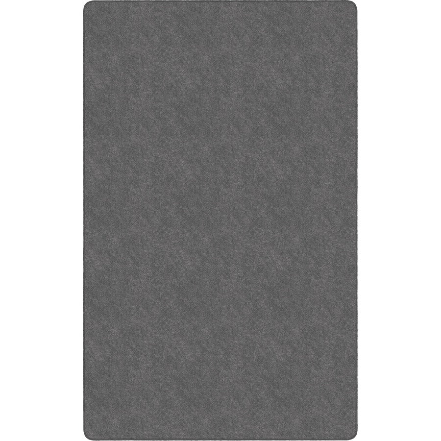 Flagship Carpets Amerisoft Solid Color Rug - 48" Length x 72" Width - Rectangle - Gray - Polyester, Nylon
