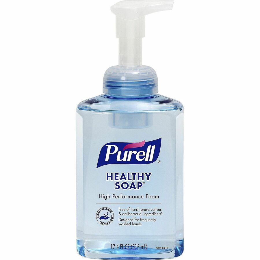 PURELL®, CRT HEALTHY SOAP High Performance Foam - 17.40 fl oz - Pump Bottle Dispenser - Dirt Remover, Kill Germs - Hand - Clear - 1 Each