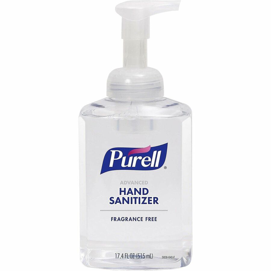 PURELL®, Hand Sanitizer Foam - 1.09 lb - Pump Bottle Dispenser - Kill Germs - Hand, Skin - Clear - Quick Drying, Fragrance-free - 1 Each