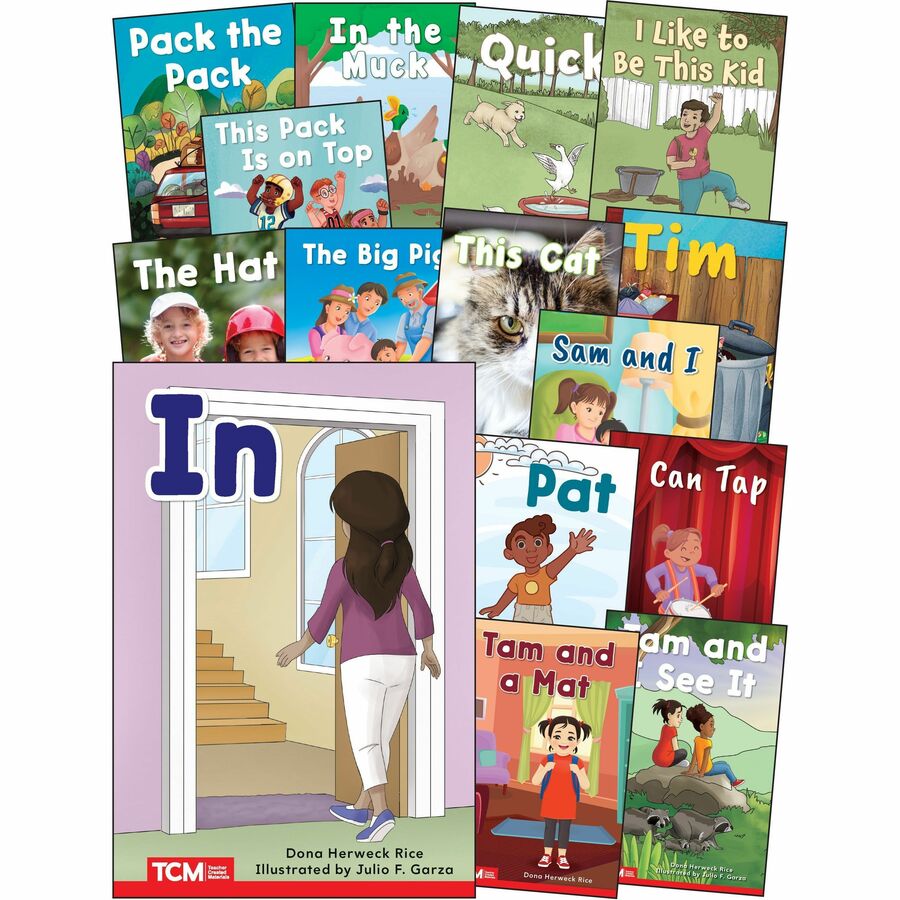 Shell Education Decodable Books Grade PK-K Set 1: 15-Book Set Printed Book - Grade PK-K - English
