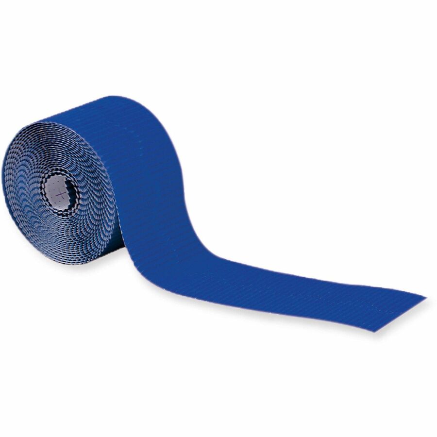 Pacon®, Bordette Decorative Borders - Skill Learning: Decoration - Pre-scalloped Shape - Fade Resistant, Sturdy, Recyclable, Corrugated - 2.25" Width x 600" Length - Royal Blue - 1 Roll