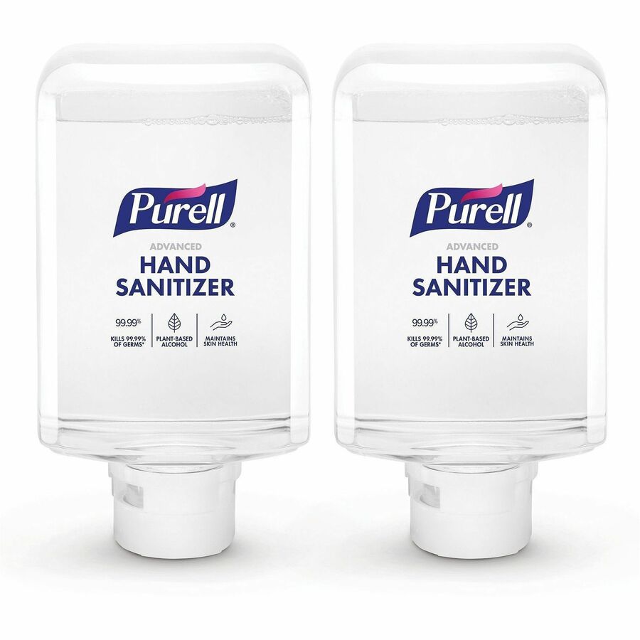 PURELL®, Advanced Hand Sanitizer Foam Refill - 1.27 quart - Touchless Dispenser - Kill Germs - Hand, Skin - Clear - Non-drying, Anti-irritant, Dye-free, Triclosan-free, Paraben-free, Phthalate-free, Preservative-free, Bio-based, Refillable - 2 / Carton